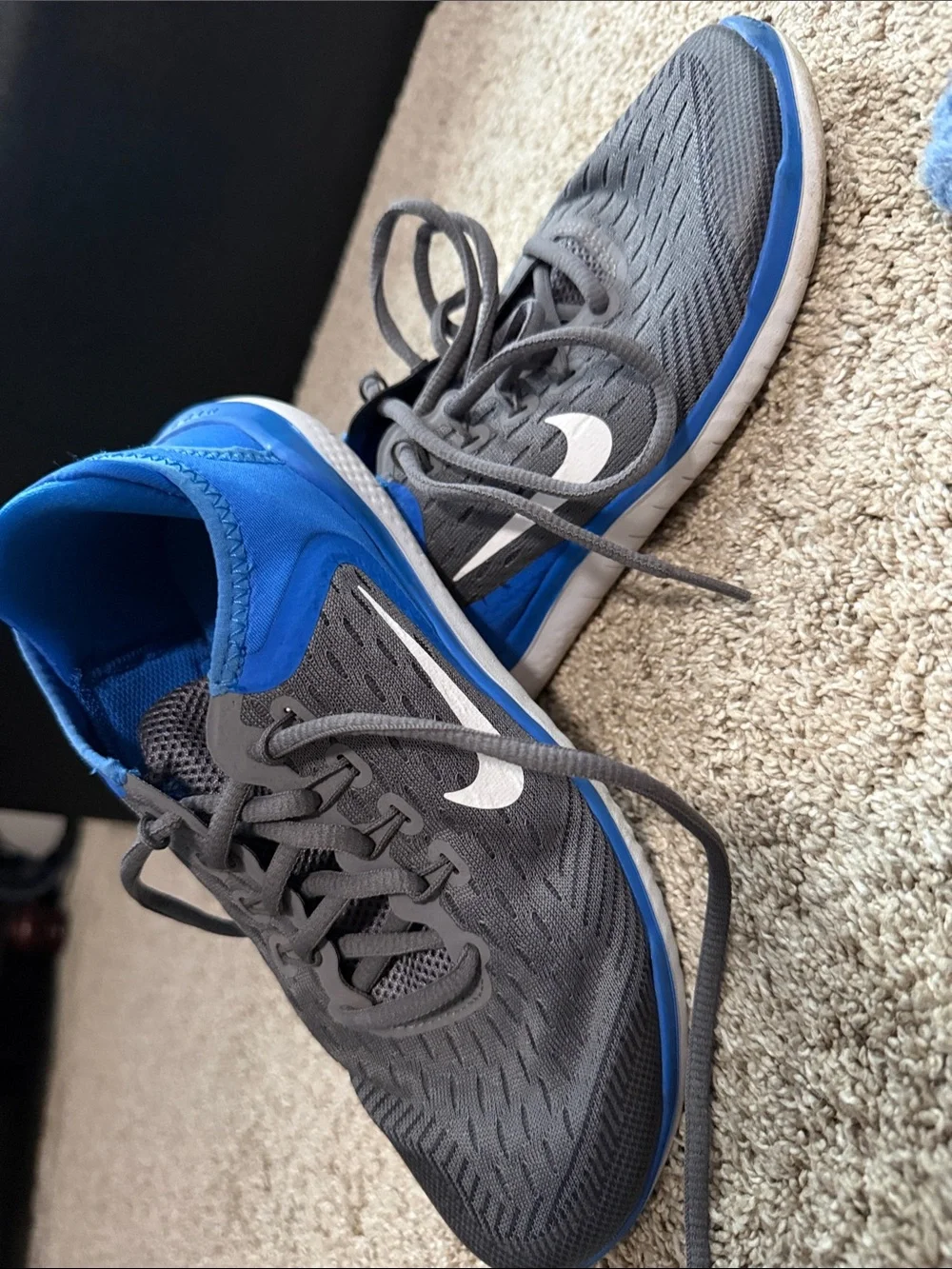 Kids Blue Athletic Slip-On Sneakers